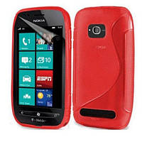Чехол TPU S-line для Nokia Lumia 710 Красный