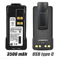 Аккумулятор для Рации Motorola 3500 mAh с USB-C Батарея на Радиостанцию Моторола DP4400 DP4800 DP4801 DP4400e