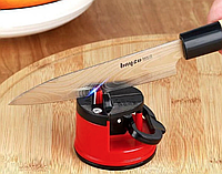 Точилка для кухонных ножей на присоске Механическая ножеточка ручная TKTK