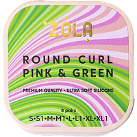 ZOLA Валики для ламинирования Round Curl Pink & Green (S, S1, M, M1, L, L1, XL, XL1)