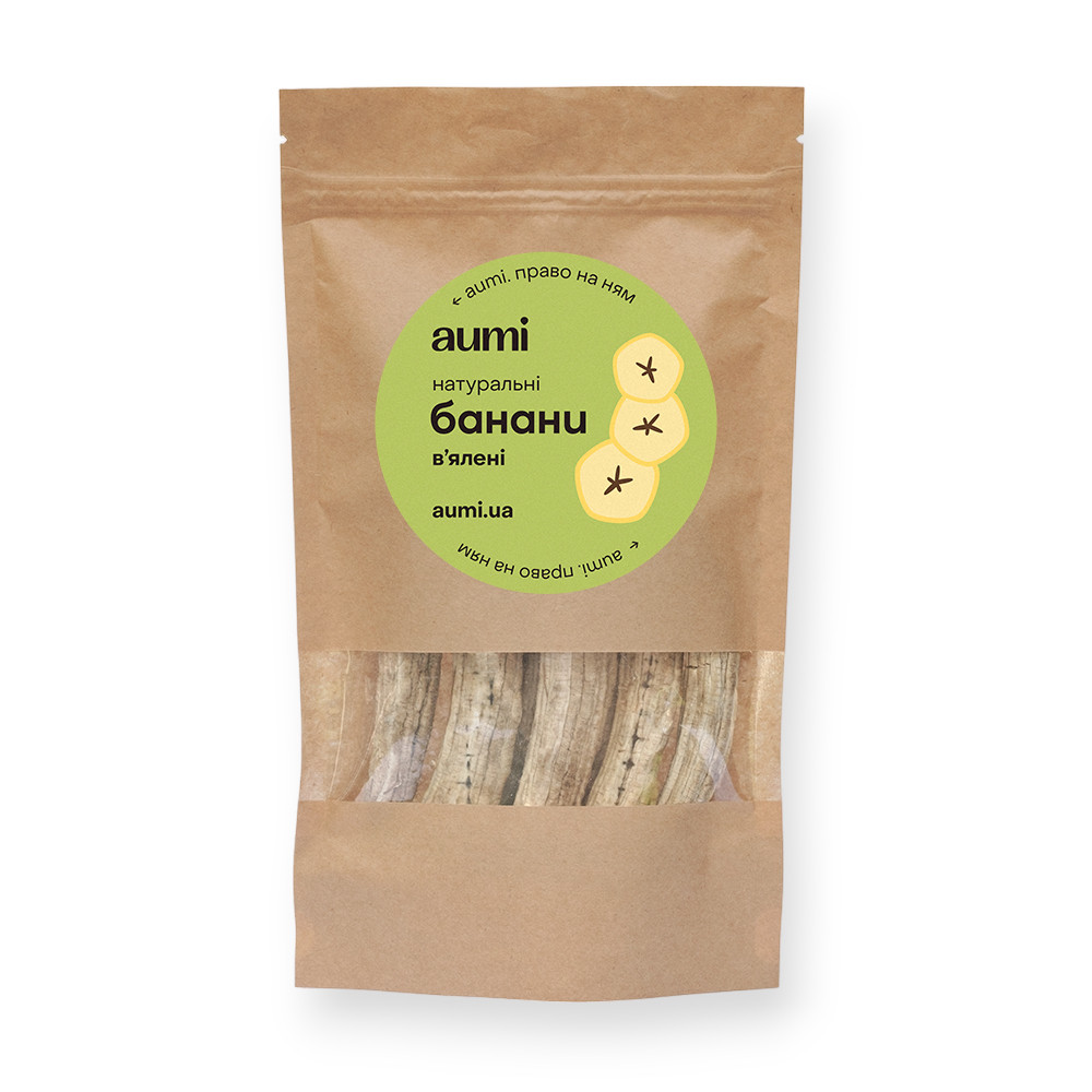Банани в'ялені, 100г, лагідне тривале сушіння при 40ºC, фото 1