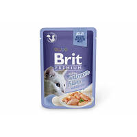 Влажный корм для кошек Brit Premium Cat 85 г (филе говядины в желе) (8595602518470) - Топ Продаж!