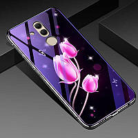 Защитный чехол Fantasy с глянцевыми торцами для Huawei Mate 20 lite (тюльпаны) Розовый
