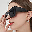 Чорні сонцезахисні окуляри, захист від ультрафіолетових променів UV400. Оригінальні окуляри для креативних людей., фото 8