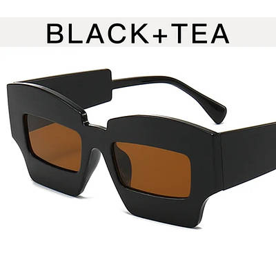 Чорно-коричневі сонцезахисні окуляри, захист від ультрафіолетових променів UV400. Оригінальні окуляри для креативних людей.