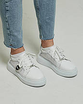 Кросівки із сіткою Krula 756366 36 білі шкіра, фото 4