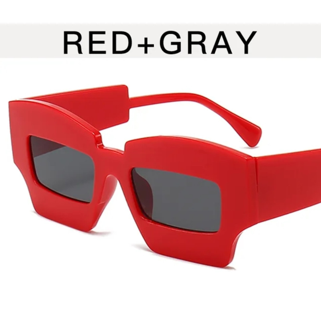 Червоні сонцезахисні окуляри, захист від ультрафіолетових променів UV400. Оригінальні окуляри для креативних людей.