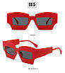 Червоні сонцезахисні окуляри, захист від ультрафіолетових променів UV400. Оригінальні окуляри для креативних людей., фото 2