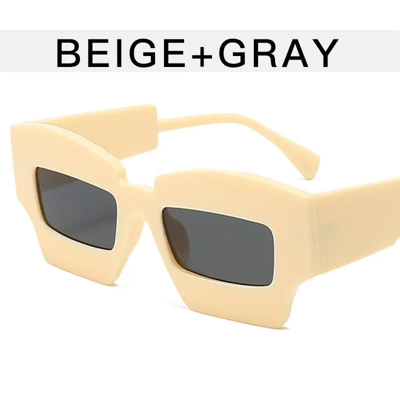 Бежеві сонцезахисні окуляри, захист від ультрафіолетових променів UV400. Оригінальні окуляри для креативних людей.