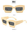 Бежеві сонцезахисні окуляри, захист від ультрафіолетових променів UV400. Оригінальні окуляри для креативних людей., фото 2