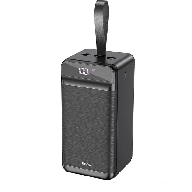 УМБ Павербанк 80000 mah 10.5W з ліхтарем портативний зарядний пристрій Hoco DB31A, 2.1A Чорний