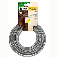 Жилка для тримера 3мм кругла з металевим сердечником 15м VERANO (71-763)
