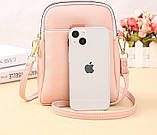 Нова сумка жіноча, модна сумка через плече, сумка для мобільного телефона гаманець гуртом, фото 5