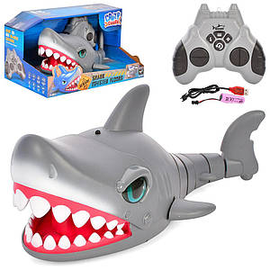 Тварина YS06 (8шт) акула, 36см, Д/К(І/Ч), акум, USB-зарядне, їздить, рухомі деталі, звук, в кор-ці,