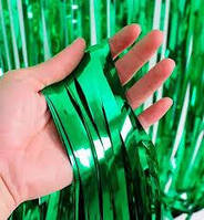 Фольгована шторка "Смужка" металік зелена (1х2м.) 1шт.
