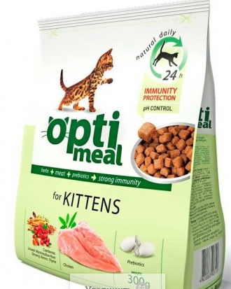 Сухий корм для кошенят З куркою Optimeal Оптимил на вагу Захист імунітету 1 кг