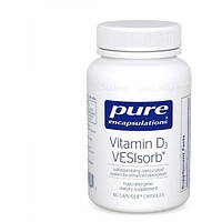 Витамин D Pure Encapsulations Vitamin D3 VESIsorb 60 Caps PE-01396 US, код: 7518773
