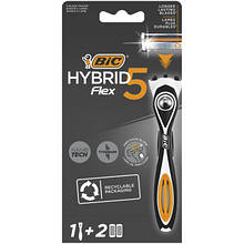 Бритва Bic Flex 5 Hybrid с 2 сменными картриджами (3086123644922) - Вища Якість та Гарантія!