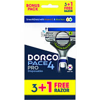 Бритва Dorco Pace 4 Pro для мужчин 4 лезвия 4 шт. (8801038598239/8801038591261) - Вища Якість та Гарантія!