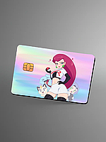 Голографическая наклейка на банковскую карту Team Rocket Голографічний стикер на банківську картку Аниме