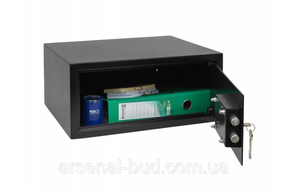 Сейф-бокс, для зберігання документів, грошей, електроніки, Gute ЯМХ-35К (ШхВхГ: 43х20х35 см.) із ключовим замком, фото 1
