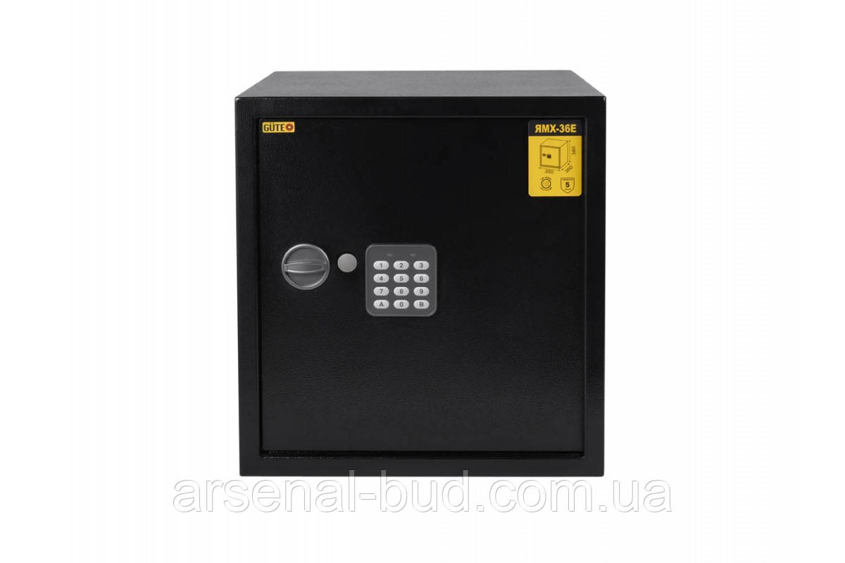 Сейф металевий, універсальний, для дому, офісу, Gute ЯМХ-36Е (ШхВхГ: 35х38х36 см.) із електронним замком, фото 1