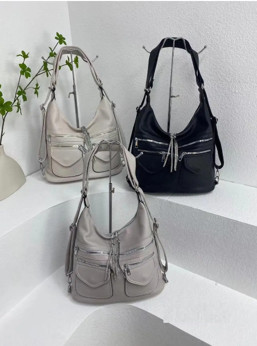 Сумка жіноча містка на змійці зі штучної шкіри в різних кольорах Liza, фото 1