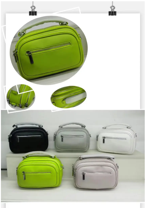 Сумка жіноча крос-боді 23*17 см на два відділення з кишенею зі штучної шкіри у різних кольорах Liza, фото 1