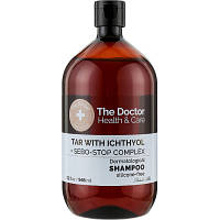 Оригінал! Шампунь The Doctor Health & Care Tar With Ichthyol + Sebo-Stop Complex Дегтярный с ихтиолом 946 мл