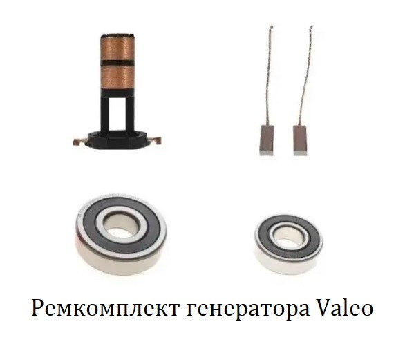 Ремкомплект генератора Valeo 2541415 (контактні кільця + щітки + підшипники)