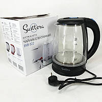 DIY Стеклянные электрические чайники с подсветкой Suntera EKB-322B, чайники с подсветкой. Цвет: черный
