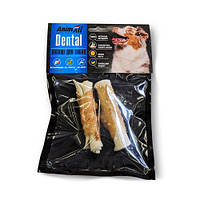 Лакомство AnimAll Dental трубочка рулетик, для собак, с мясом курицы, 9-10 см, 2 шт