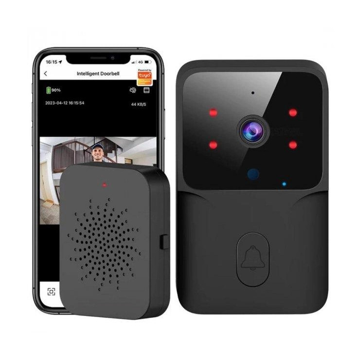 Бездротовий відеодзвінок із датчиком руху та WI-FI Mini Doorbell — ML 1 T-Black