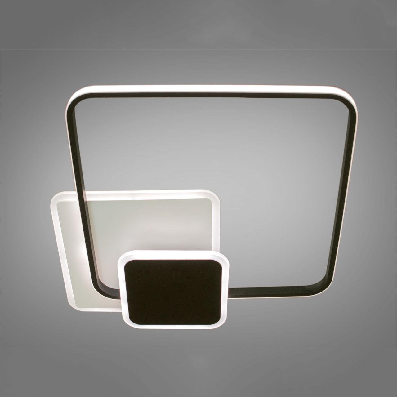 Світлодіодна люстра 95 Вт з диммером колір каркасу білий з чорним D-3235WH+BK, фото 1