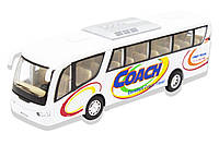 Инерционный автобус Coach белый KINSFUN (KS7101W) EV, код: 6702732