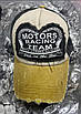 Жовта кепка блайзер напис MOTORS RACING TEAM. Стильна бейсболка, блайзер, кепка. Молодіжний блайзер унісекс., фото 2