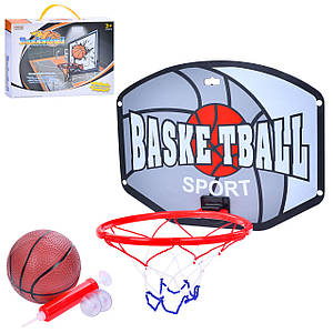 Баскетбольне кільце MR 1230 (12шт) щит пластик 40-30см, кільце пластик 24см, сітка, м'яч, насос, в кор-ці,