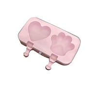 Форма силіконова для морозива та цукерок із силіконовою кришкою Stenson 4416 рожева