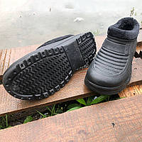 Ботинки мужские утепленные. 42 размер, обувь зимняя рабочая для мужчин. Цвет: черный