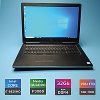 Ноутбук Dell Precision 7720 (i7-6820HQ/RAM 32GB DDR4/SSD 256GB + HDD 1TB/Quadro P3000) Б/В (7287(1))