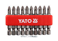 Насадка викруткова YATO : "Philips" PН2 x 50 мм. HEX 1/4". 10 (Уп/Шт.) [25/200] Hutko Хватай Это