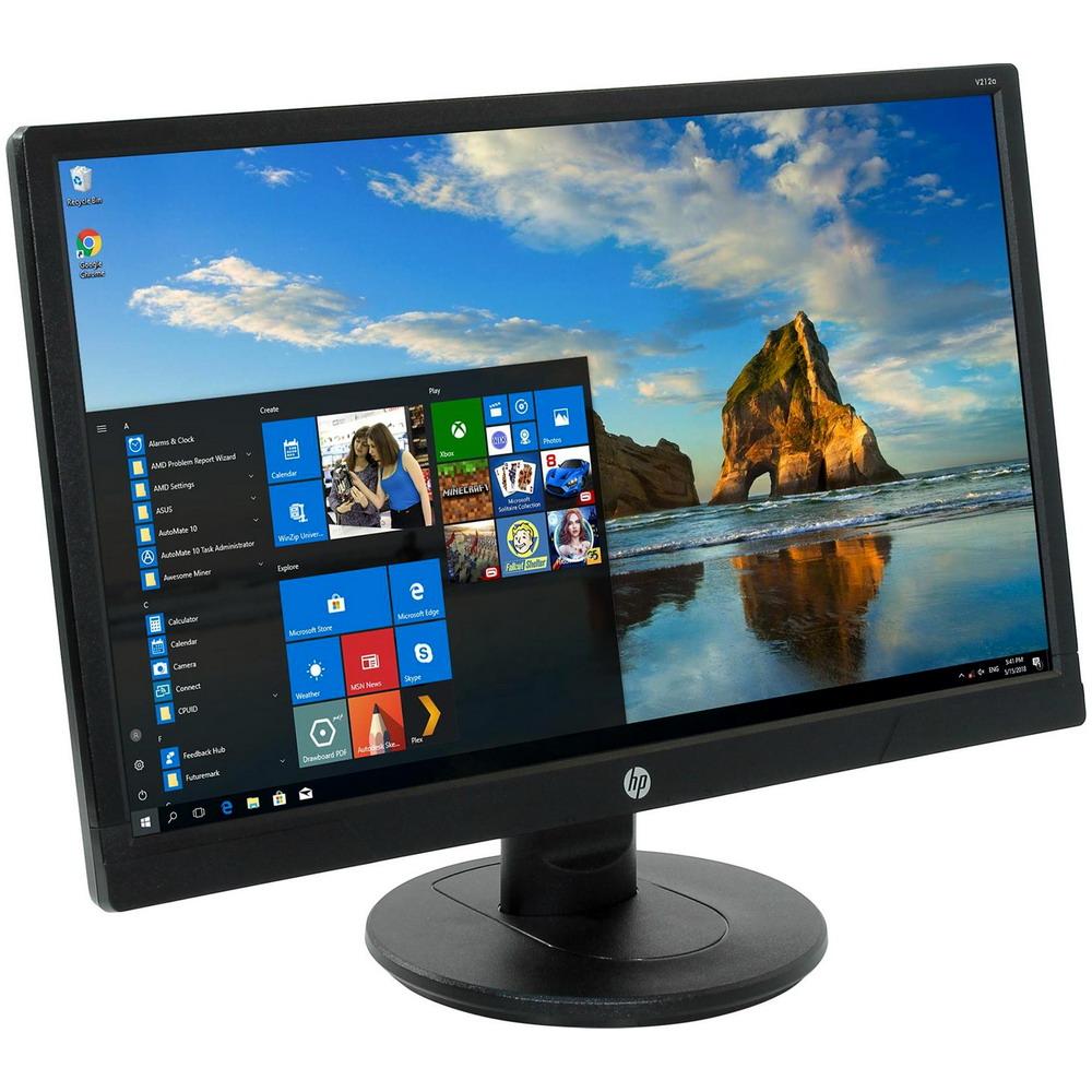 Монітор 20" FullHD 1920*1080 TN HP V212a LED VGA DVI MM чорний бв A- Гар.12міс! #