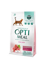 Optimeal Adult Cat High in Veal - сухой корм с высоким содержанием телятины для взрослых кошек 700г