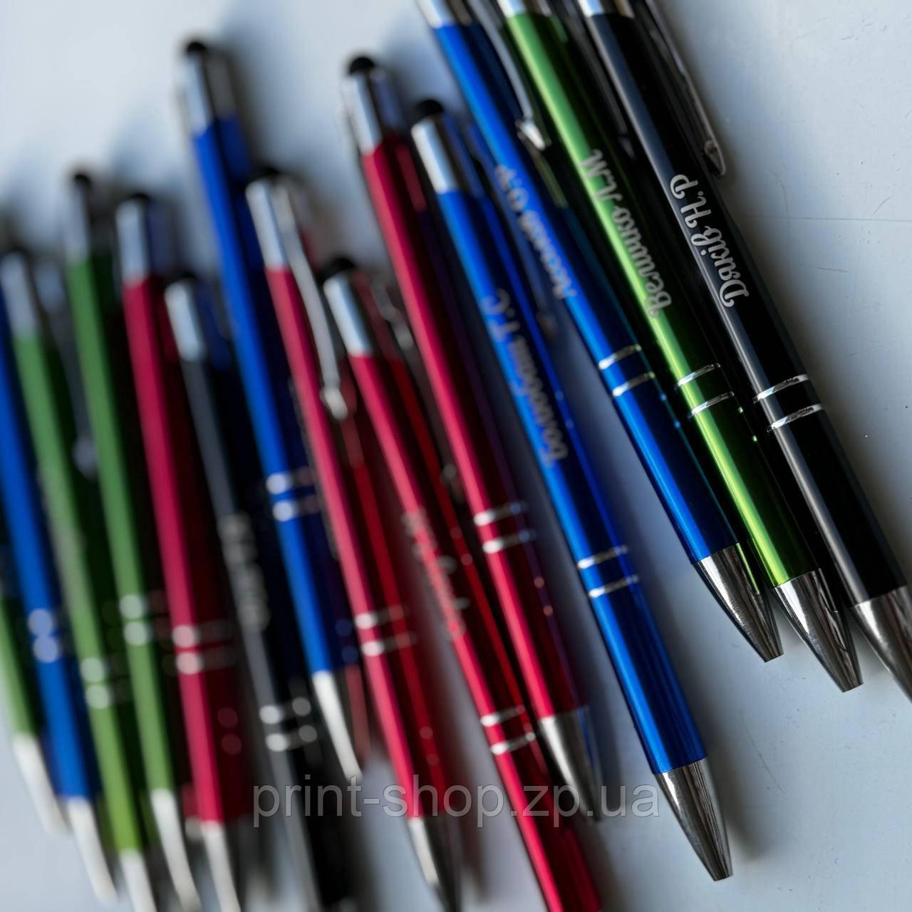 Кулькова ручка стілус з індивідуальною гравіровкою. Ручка з іменем, фото 1