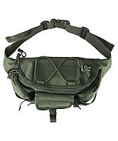 Сумка тактическая на пояс KOMBAT UK Tactical Waist Bag Olive Нагрудна сумка для військових Бананка