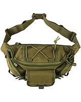 Сумка на пояс тактична KOMBAT UK Tactical Waist Bag Coyote Нагрудна сумка для військових Бананка