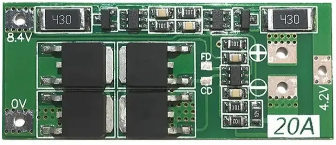 Плата BMS 2S 20A з балансуванням BMS 2s 20А Контролер з балансуванням Плати БМС БМС контролер