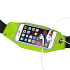 Сумка на пояс для смартфонів 4-5 дюймів із сенсорним екраном RunBelt салатова, фото 2