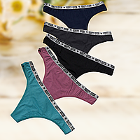 Трусики стрінги жіночі батальні Упаковка 5 шт Розміри 2XL 3XL 4XL