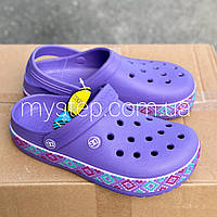 Кроксы женские фиолет Dago Style 422
